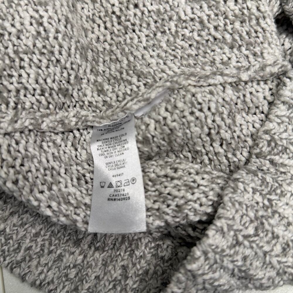 LOFT Brown White Marled Boucle Knit V-Neck Sweater M Relaxed Fit 469417 - Picture 7 of 7